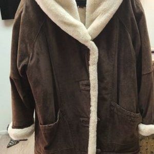 Brown suede coat